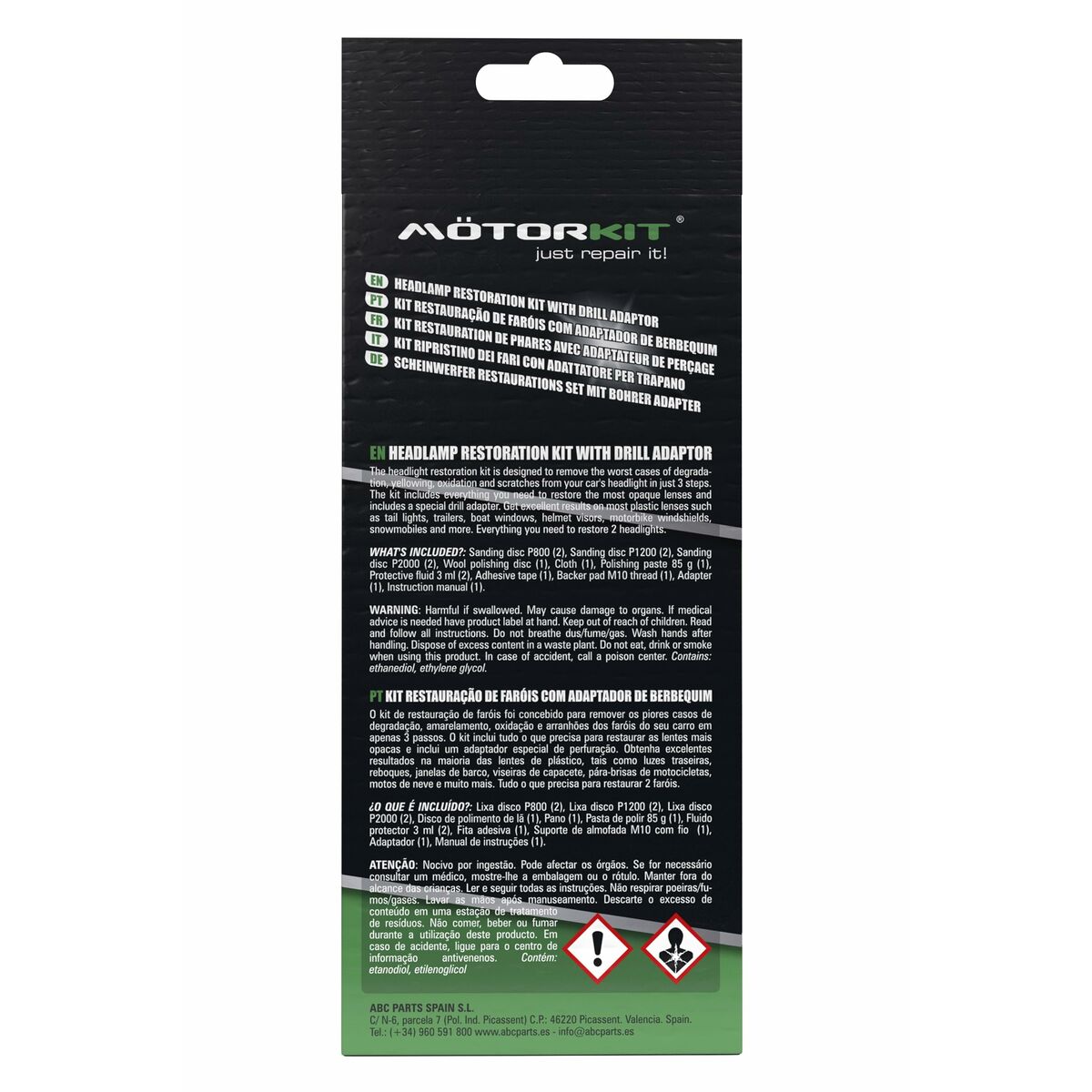 Esitulede restauraator Motorkit MOT1005 puur