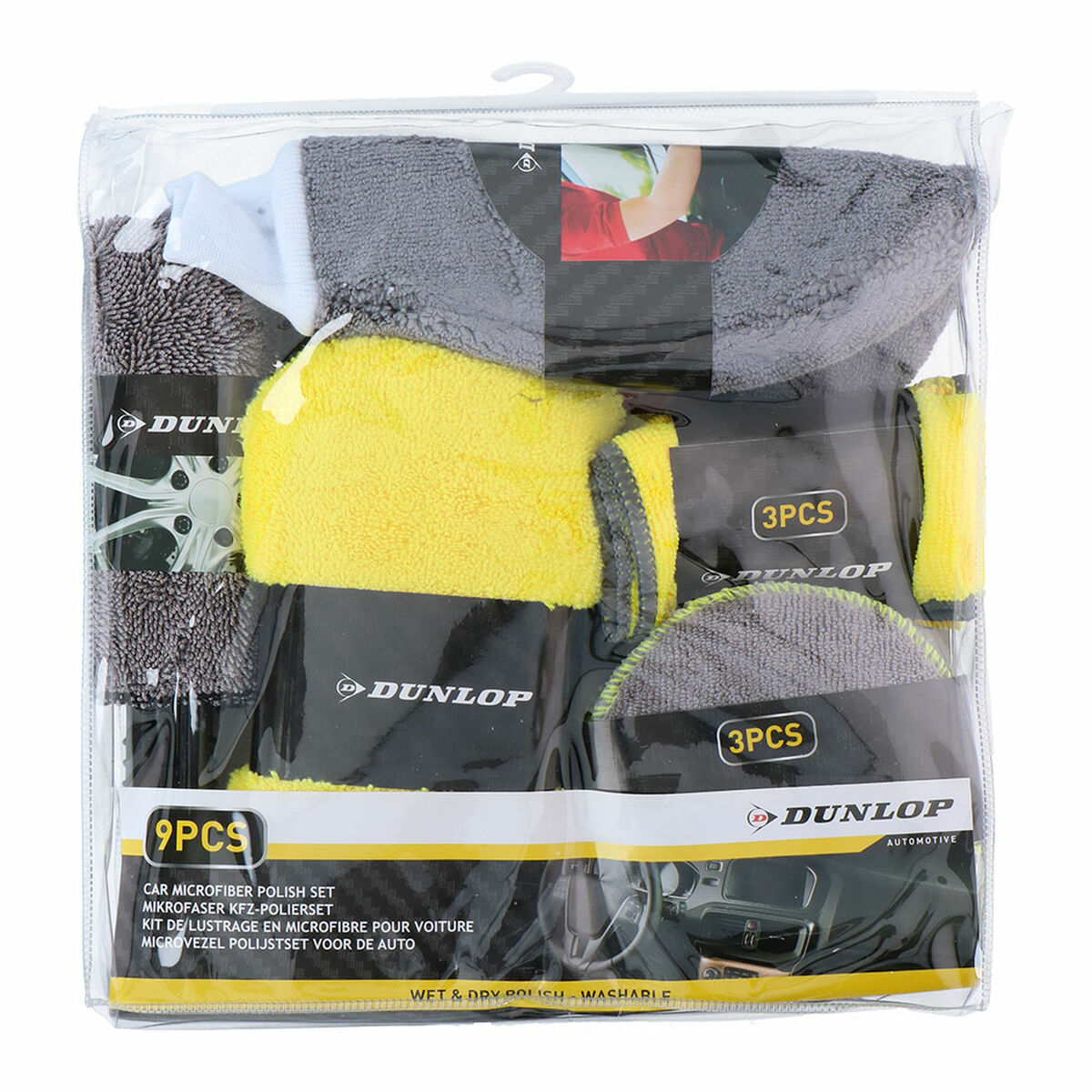 Puhastus- ja hoiukomplekt Dunlop Car 9-osaline